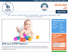 Tablet Screenshot of gpmpediatrics.com